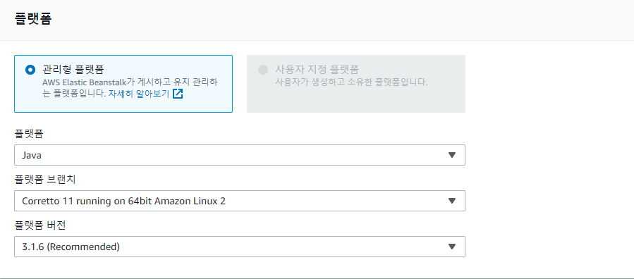 Java SE 플랫폼 선택