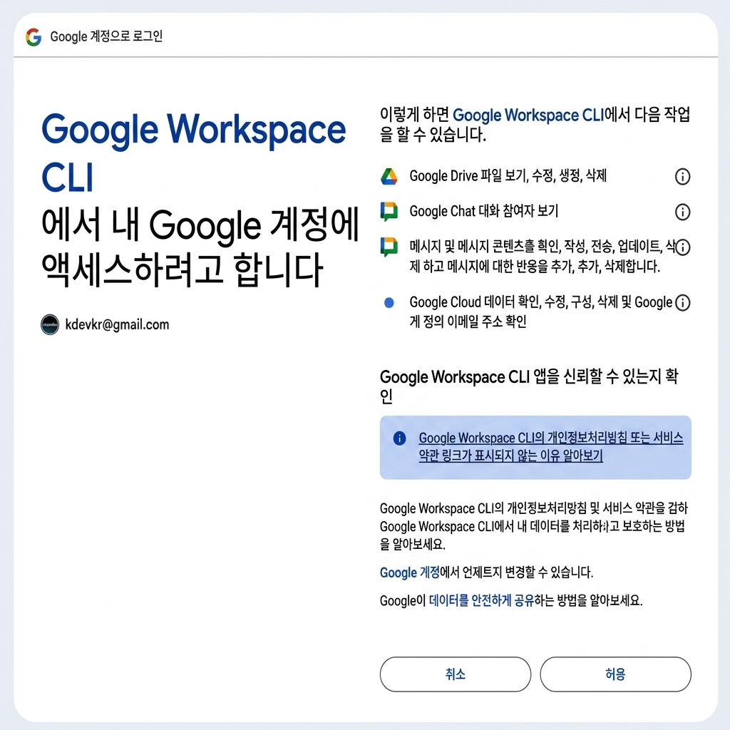 액세스 권한 허용 요청