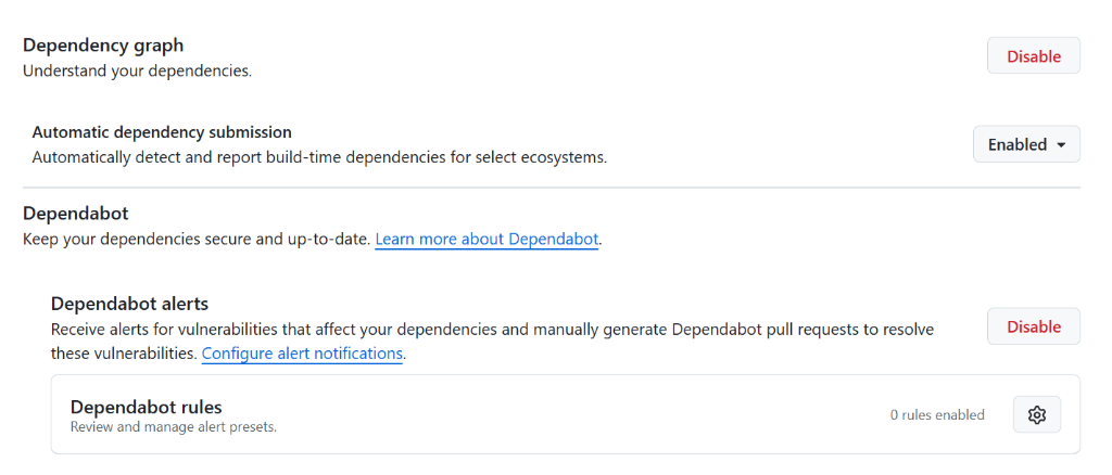 Github Dependabot 설정